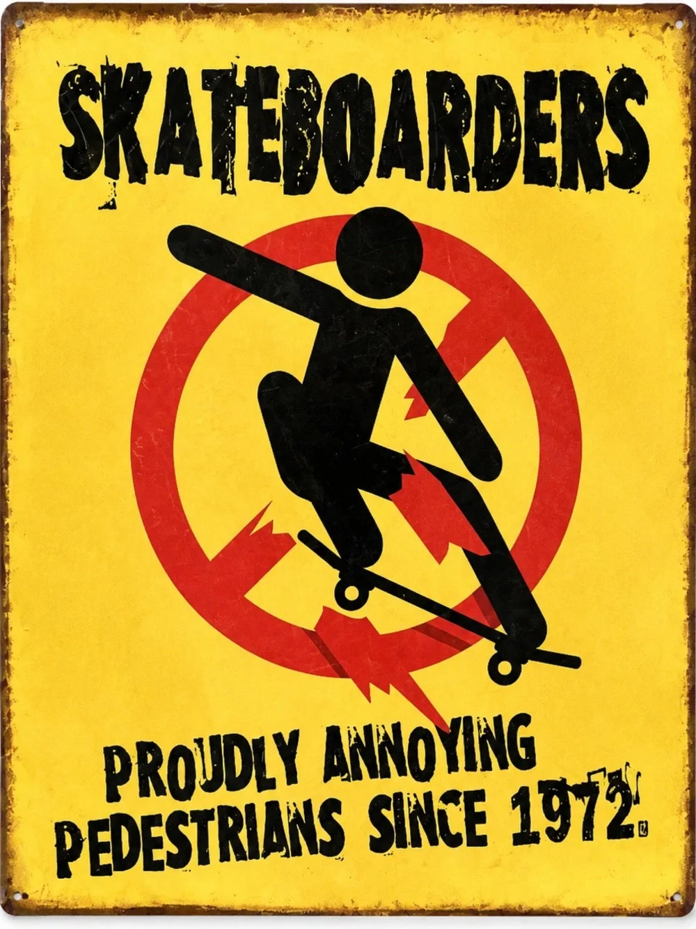 NEW Skateboarders Metal Sign
